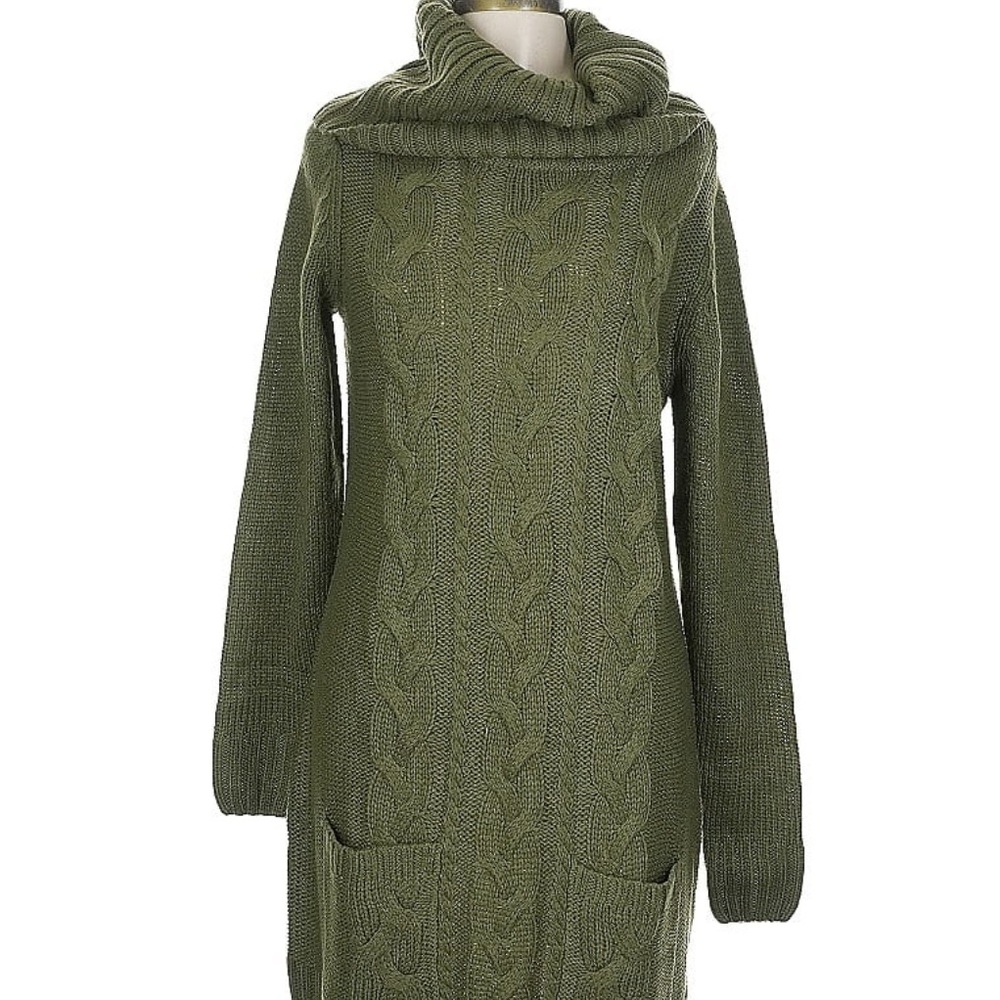VENUS Forest Green Cowl Neck Sweater